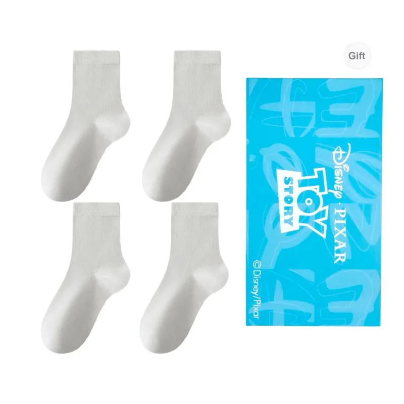 Disney Mid Calf Socks Unisex Box 4 Pack-6
