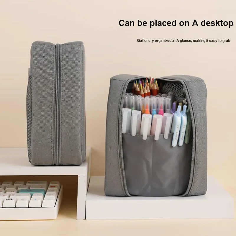 KOKUYO Campus Double Zipper/Desk Upright Large Capacity Pencil Case/pencil Box-13