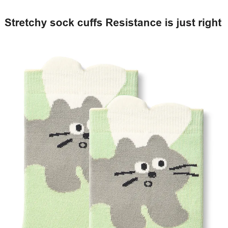 Primeet Mid Calf Socks Fall And Winter Women's 5 Pack-10