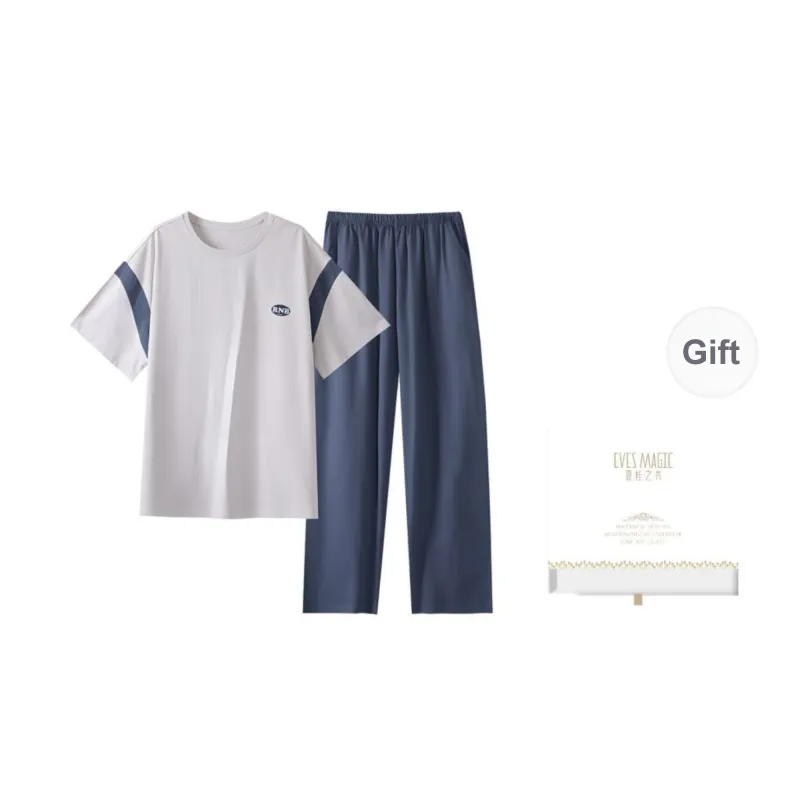 XIA.WA.ZHI.XIU Pajama Set Men's Gift Box Set Image Color-0
