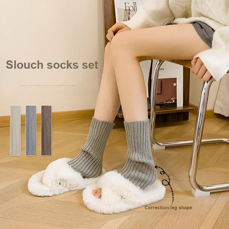 MIIOW Knee High Socks Women's Combo Set-15