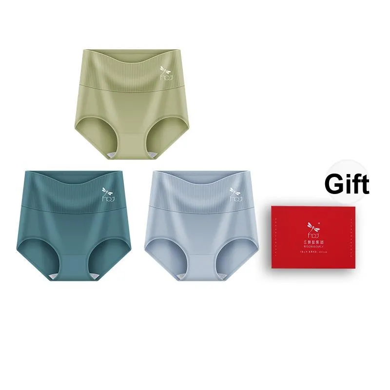 RED DRAGONFLY 100% Cotton Underpants, Skin Friendly And Comfortable Women's Box 3 Pack