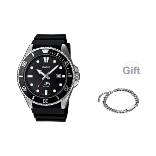 CASIO Кварцевый механизм Смольный ремешок Часы для мужчин Черный циферблат