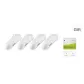 4 Pack (4 White No-Show Socks)