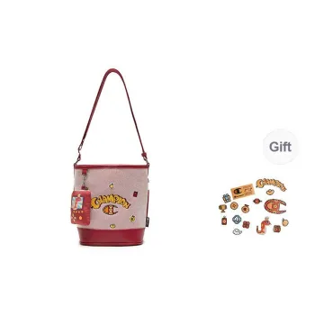 Champion Fabric Portable Crossbody Bag Shoulder Bag Medium Size Unisex Milk White/Ash Red Medium Blue Denim/Navy