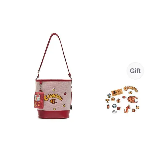 Champion Fabric Portable Crossbody Bag Shoulder Bag Medium Size Unisex Milk White/Ash Red Medium Blue Denim/Navy