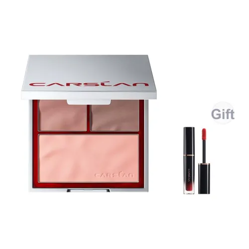 Carslan Pompompurin THREE Color Cheek Пудра Румяна Палетка 10,5г