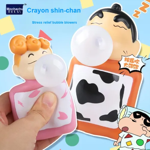 MOKAU Карандаш SHIN Chan Пузырьки Squeeze Toy Stress Relief Подвеска And Ключница Toys