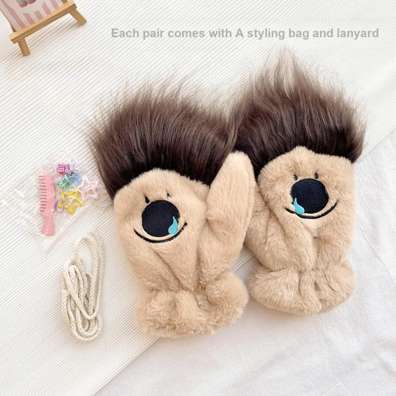 BAIJUAN Polyester Knit Gloves Unisex-5