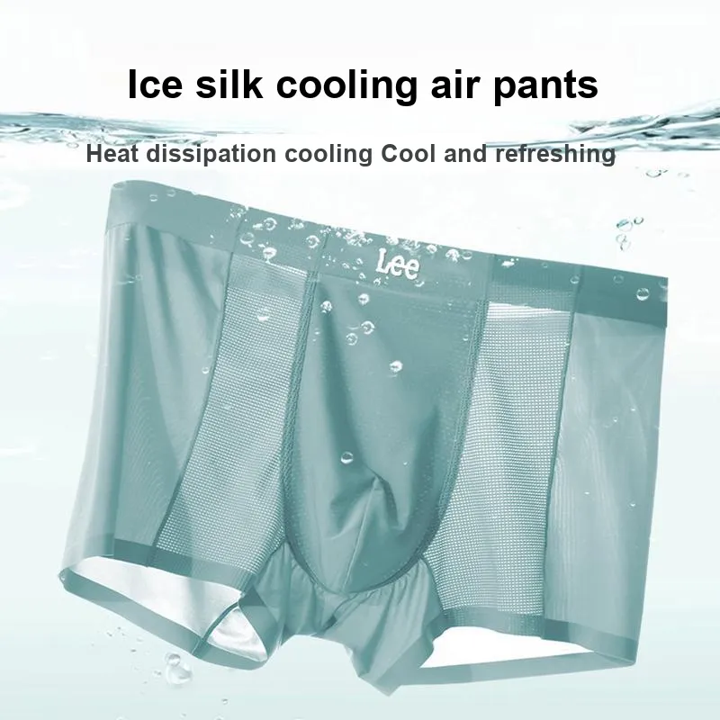 Lee Underpants Men's Lightweight Breathable Seamless Antibacterial High Rebound Boxer Shorts 5 Pack Gift Box Set-2