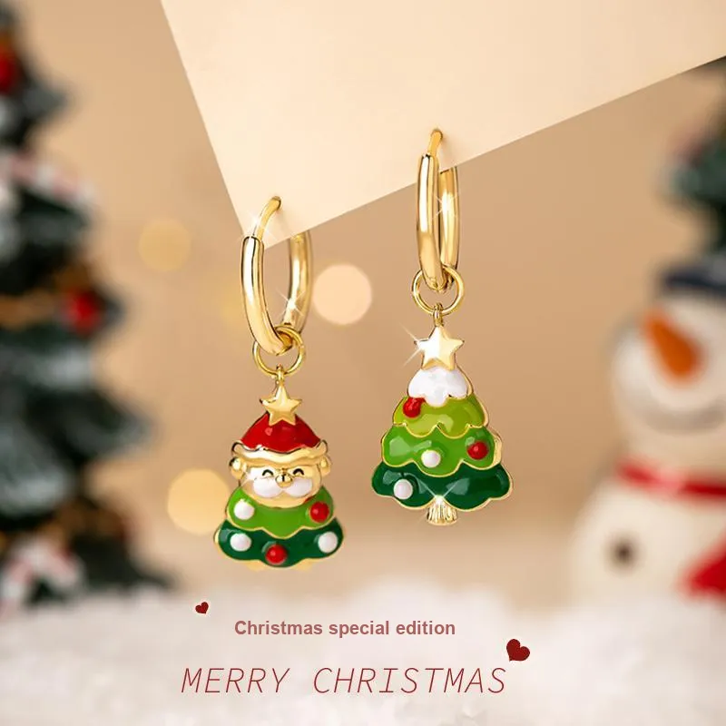 QLADY Alloy Oil Drip Earrings Women's-1