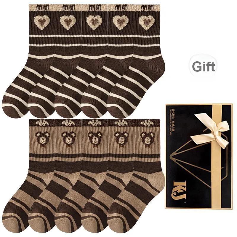 KJ Mid Calf Socks Unisex Gift Box 7 Double Packs-90