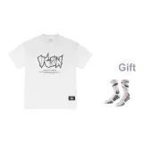 Pure White+1 Pack Basketball Socks (Style Random Color)