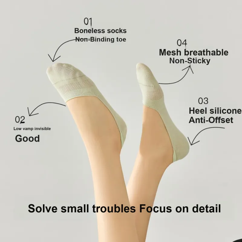 Temooues No Show Socks Women's Combo Set-2