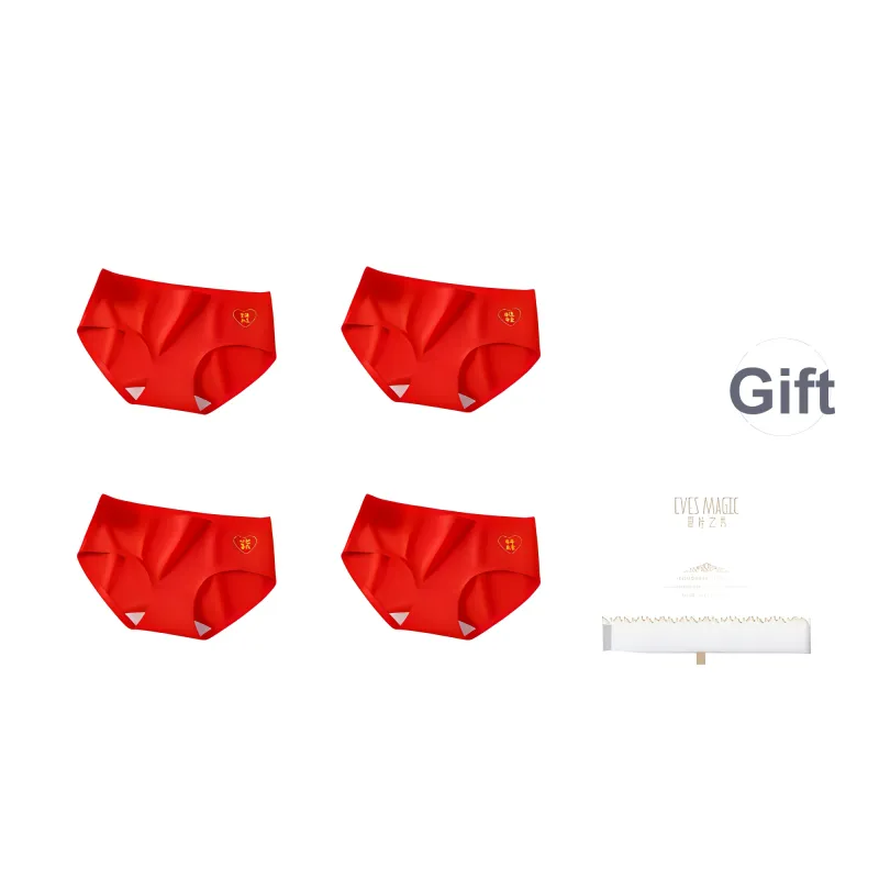 XIA.WA.ZHI.XIU Underpants Women's Shopping Bag 4 Pack-2