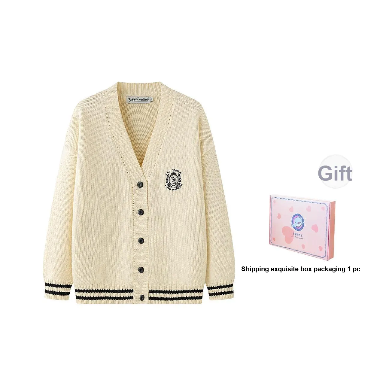 Tokyo Season Трикотаж Женский Преппи Стиль Кардиган Свитер