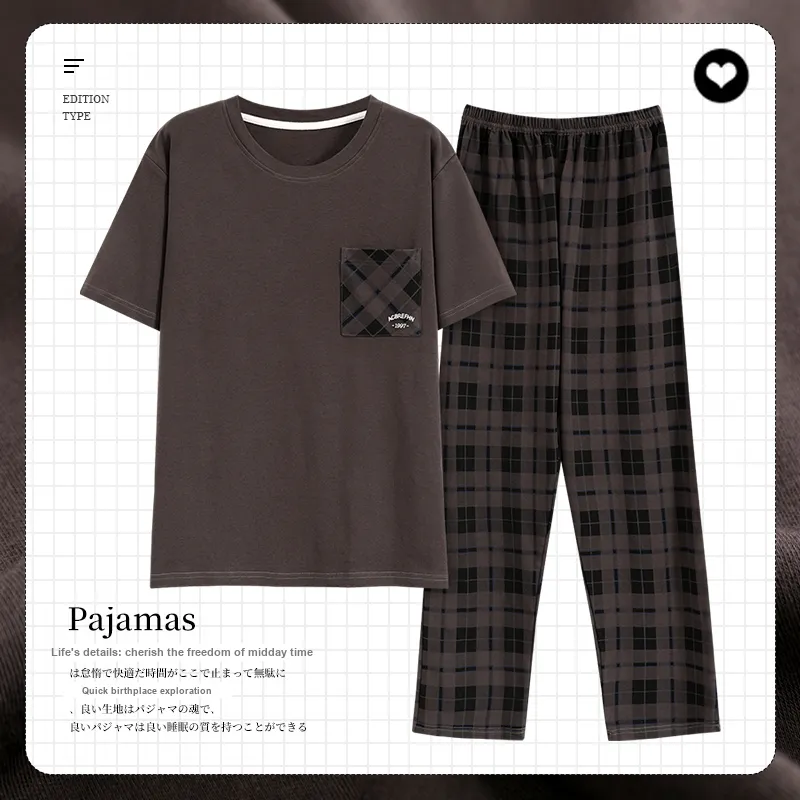 MADALLO Pajama Set Men's Dark Brown-1
