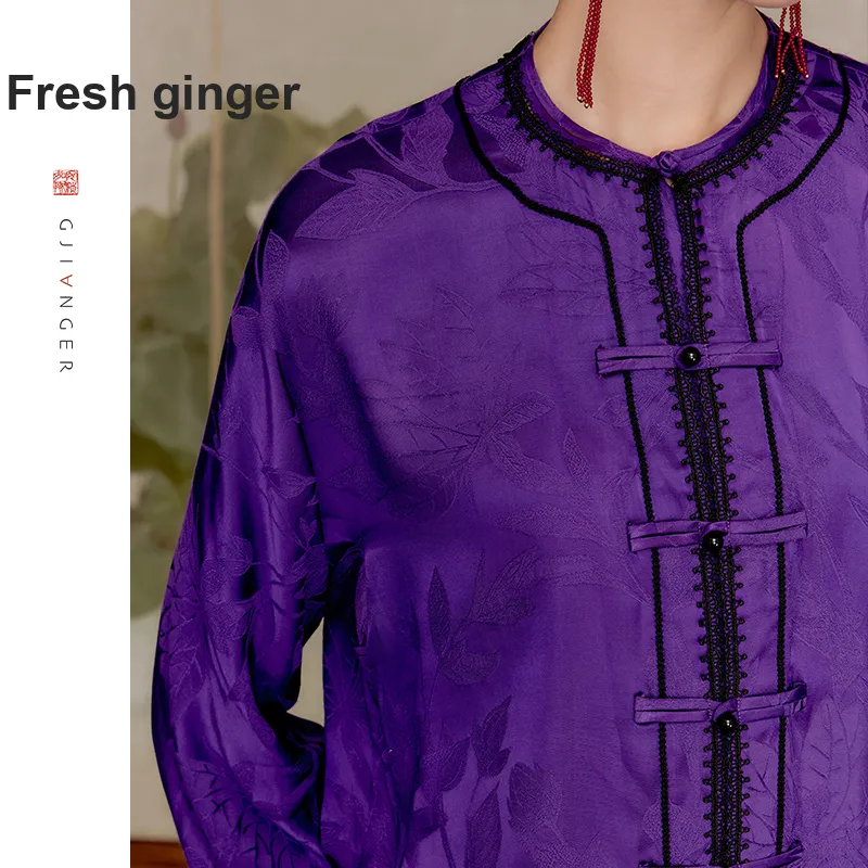 Ginger Jackets Coats Women's Dark Reddish Purple-1