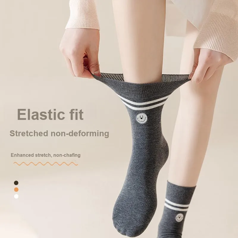 XIANSINIAO Knee High Socks Women's 5 Pack Mixed Color-2