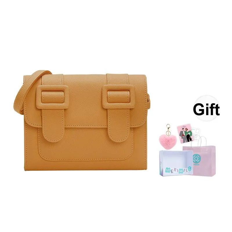 MERIMIES PVC Niche Design Urban Chic Style Shoulder Bag Regular Women's Mustard Yellow