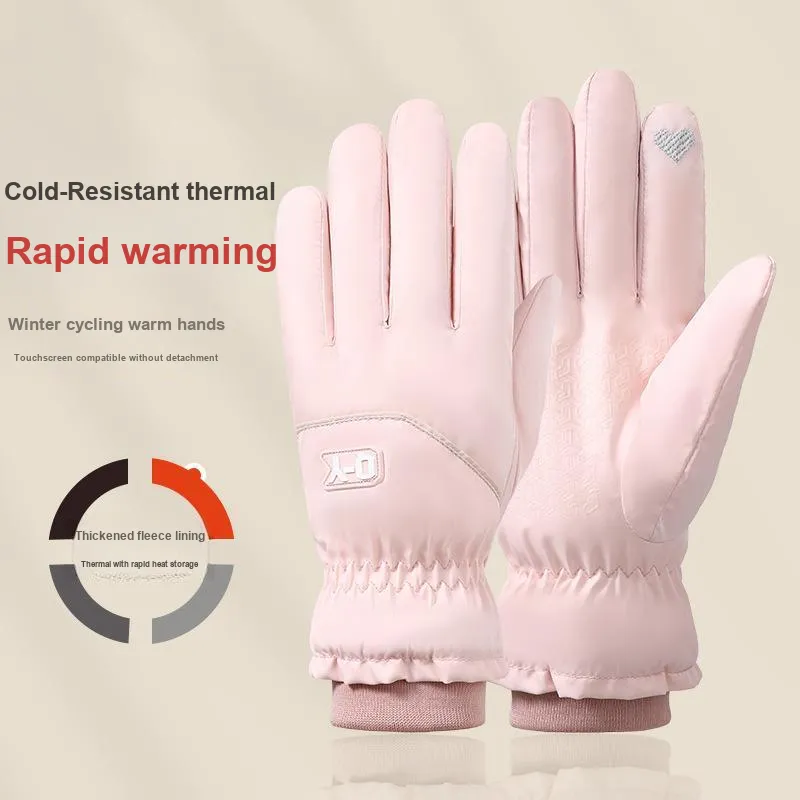TANLU Ski Gloves Insulated For Cold Weather Outdoor Gloves Women's-3