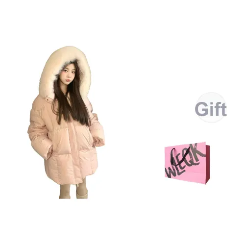 WLEQK Розовый Женский пуховик