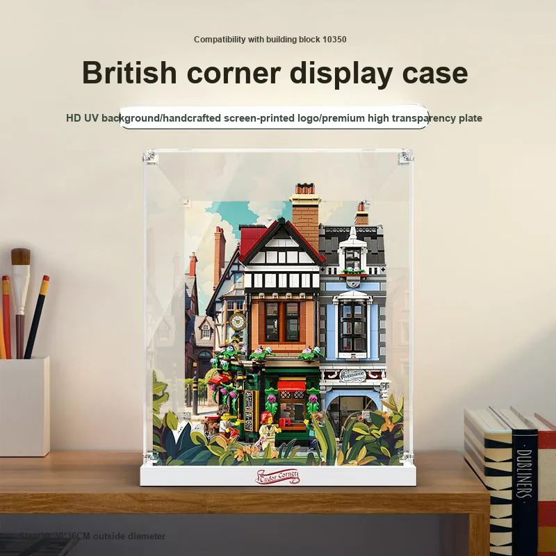 LIGHT YOUR BRICKS LEGO 10350 British Street Corner Display Case Model Accessories-4