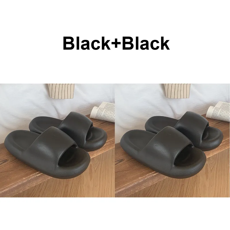 SHIGUDE Slippers Women's, Black-17