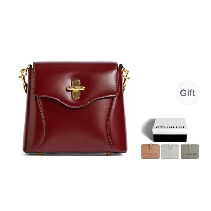 Cthulhu Cow Split Leather Modern Box Bag Patchwork Handbag Crossbody Bag Medium Size Women's Burgundy/Black-0