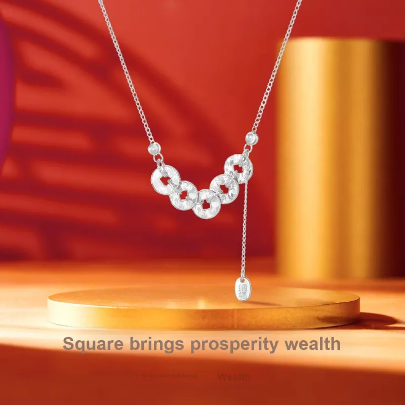 NUSQ S999 Fine Silver Necklaces Women's-2