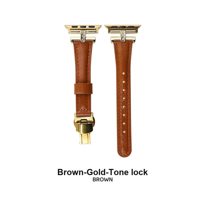 Vobafe Watch Band Apple Compatibility Waxed Leather Material-13