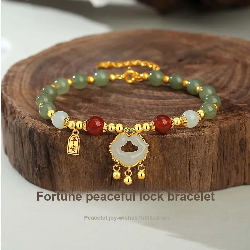 VANA Hetian Jade Bracelets Pale Greenish White Jade Women's-1