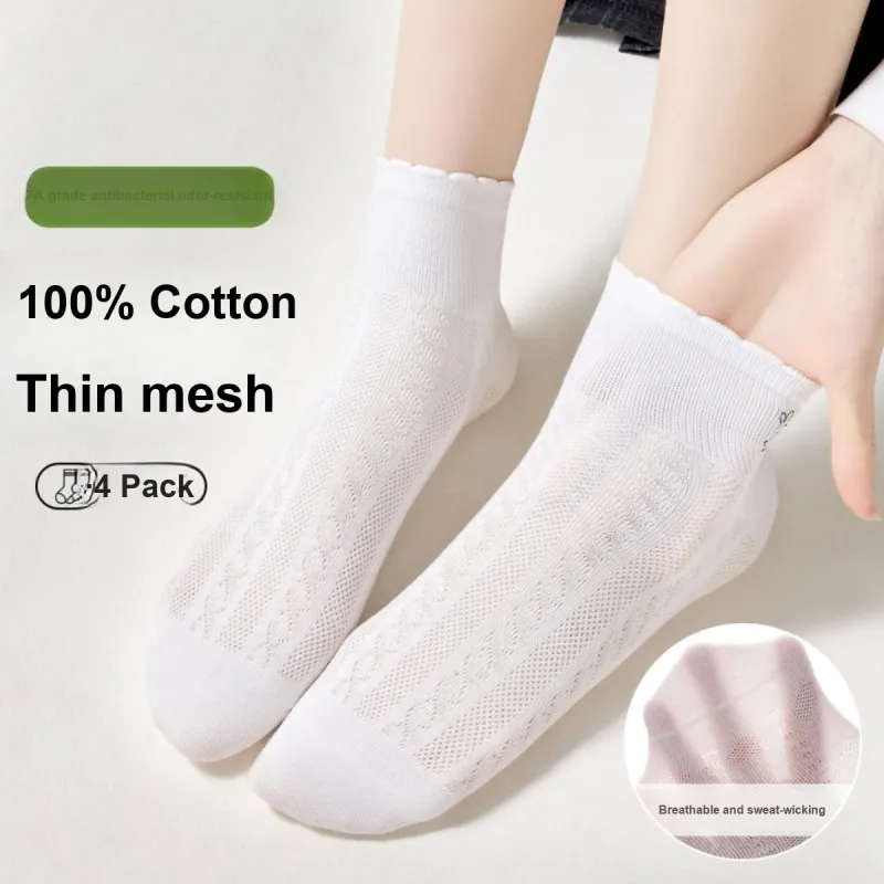 H YXIANG Ankle Socks Women's 4 Pack-2