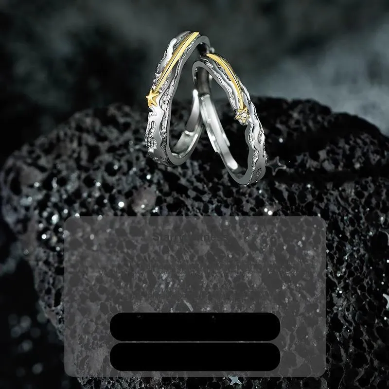 MAGICPOLE 925 Sterling Silver With Zircon Rings Unisex Silver-4