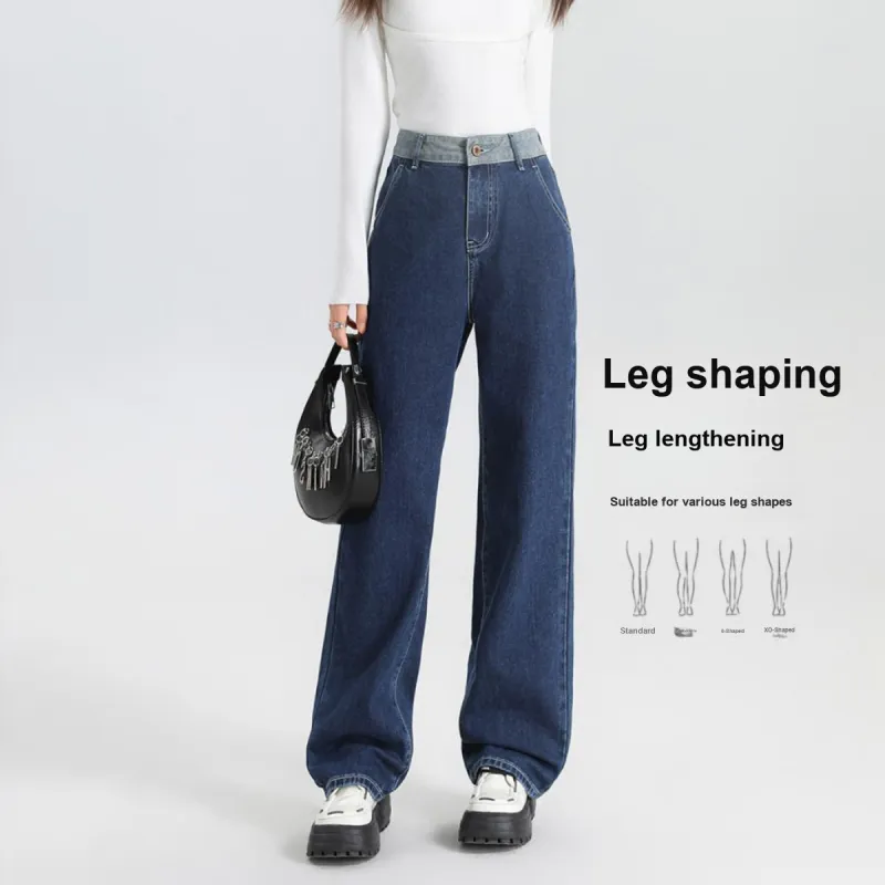 FAWENXIANGZI Jeans Women's Blue-3