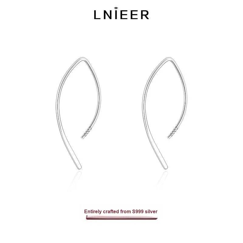 LNIEER 999 Fine Silver Earrings Women's-4