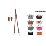 Brown Gold Buckle Adjustable 95-124cm Shoulder Strap+Perforated Set
