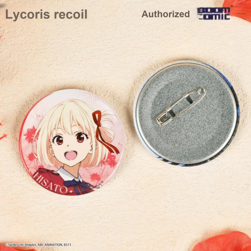 BOOM COMIC Lycoris Recoil Collection  Silver Onion Kanzan Thousand Flowers Takina Inoue Badges-2