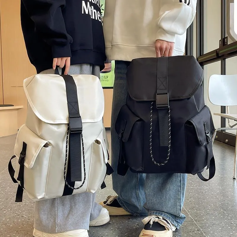 BUBM Nylon Travel Laptop Bag Durable Backpack Regular Unisex White/Black-11