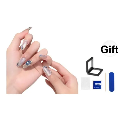 XNTX Премиум Frosty Aurora False Nail Короткий Квадратный Овал Cool Color Series Jump Color Coquette