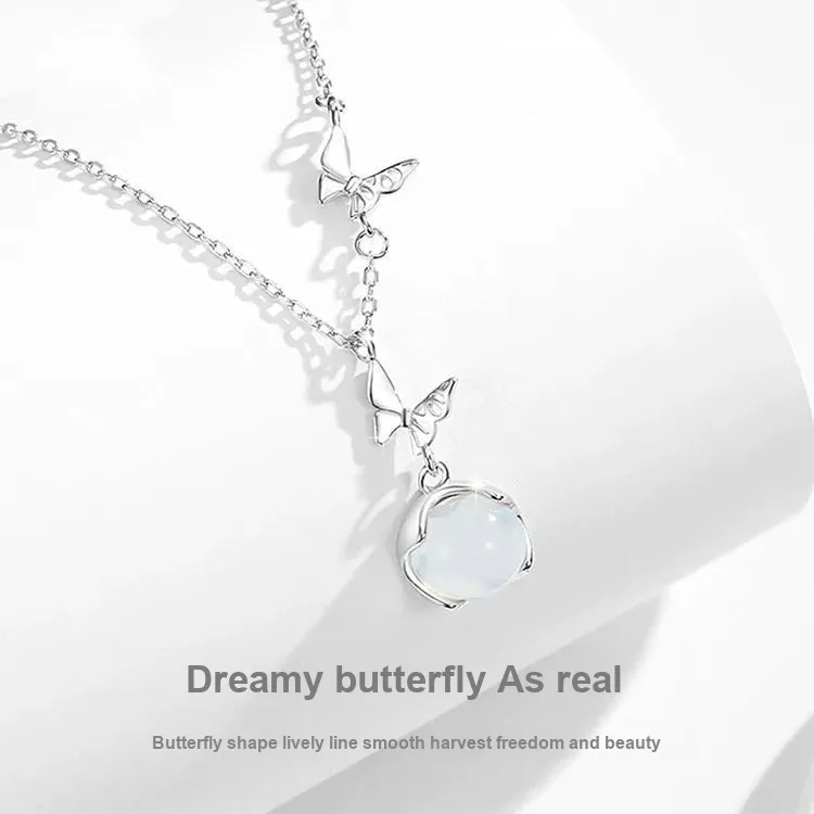 TIANJUE Natural Chalcedony Necklaces Unisex-2