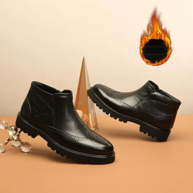 CROWN Ankle Boots Men Black-5