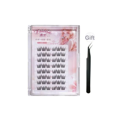 FAICCIA Клей Бесплатно Без необходимости удаления Самоклеящийся и Ультра Тонкий. Искусственные ресницы Одиночный кластер