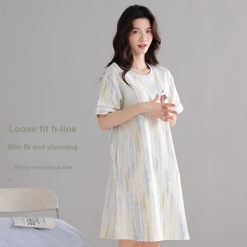 FENTENGCARE Nightgown Women's Apricot-1