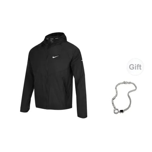 Nike MILER Jackets Men Black Includes Necklaces