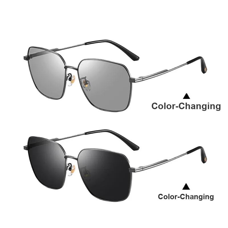 CAPONI Metal Irregular Shape Sunglasses Men's-5