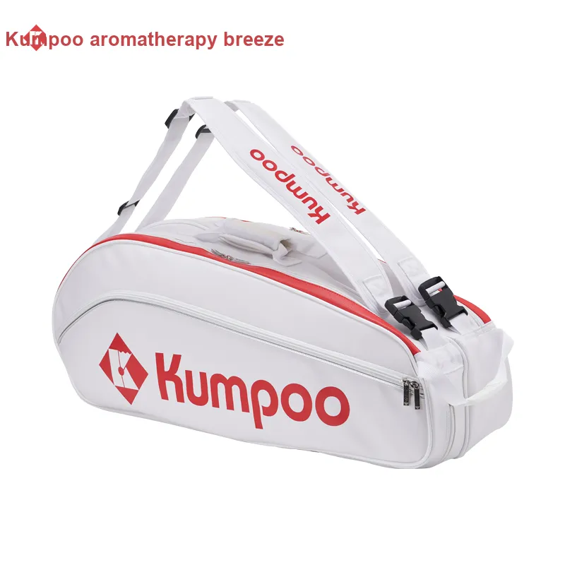 KUMPOO Badminton Racket Bags 6 Pcs Crossbody Bag White Red Color Scheme Unisex-1