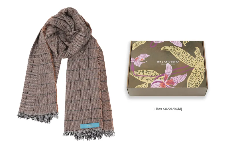 UNVESNO Knit Scarves Unisex-5