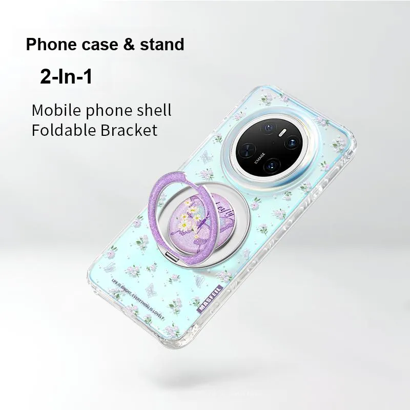 Marsfield Acrylic Material 360 Rotating Iridescent Pivot Case Phone Cases Compatibility With Huawei Mate 70/60 Pro-3