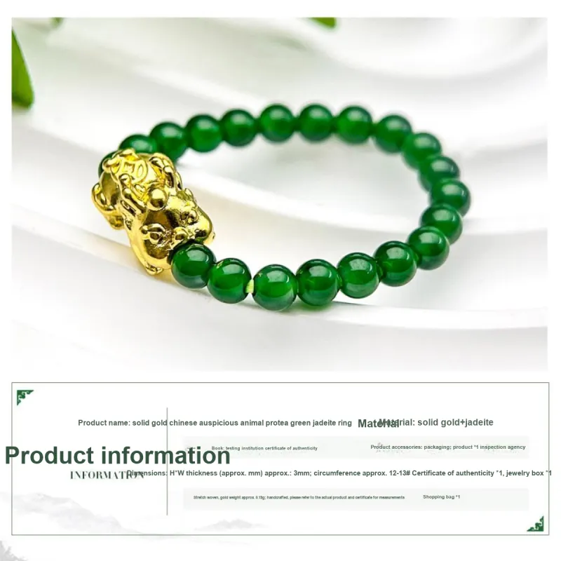 Oriental Jade Ice Type Rings Women's-1